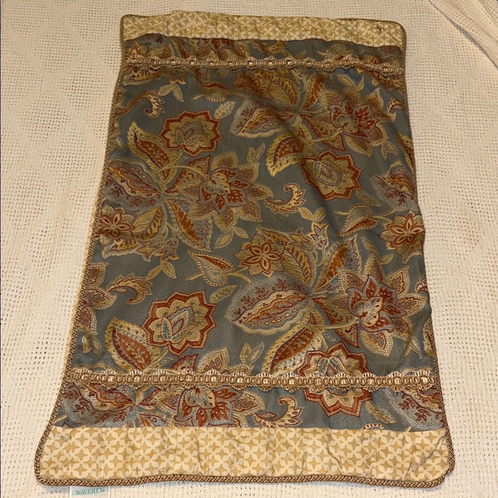 WAVERY Decorative Sham Pillow Cover Floral & Gold Rope 1 piece